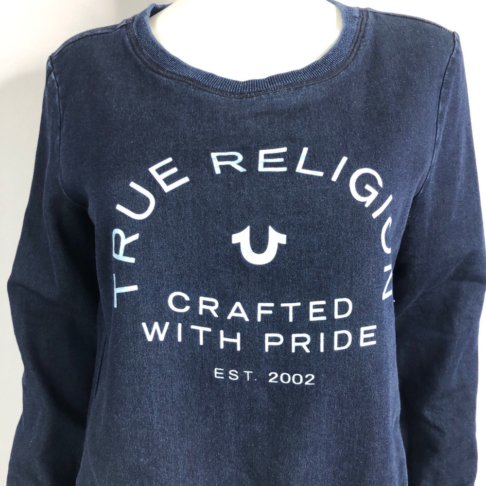True Religion Sweatshirt Pullover Logo Small - Picture 3 of 12